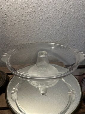 Cake Stand with fruit embossed handles